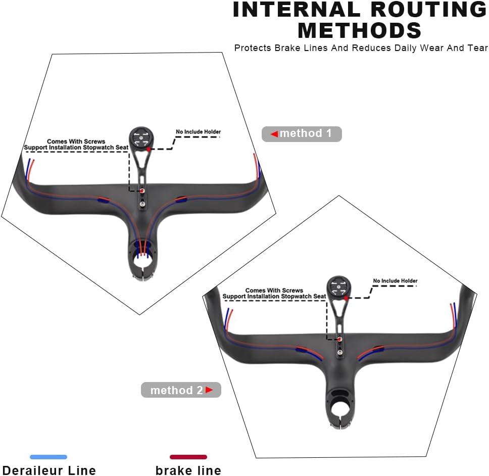 Alfa Pasca manubrio da corsa integrato 28.6mm manubrio bicicletta da corsa in carbonio 420 * 90mm manubrio - immagine 8