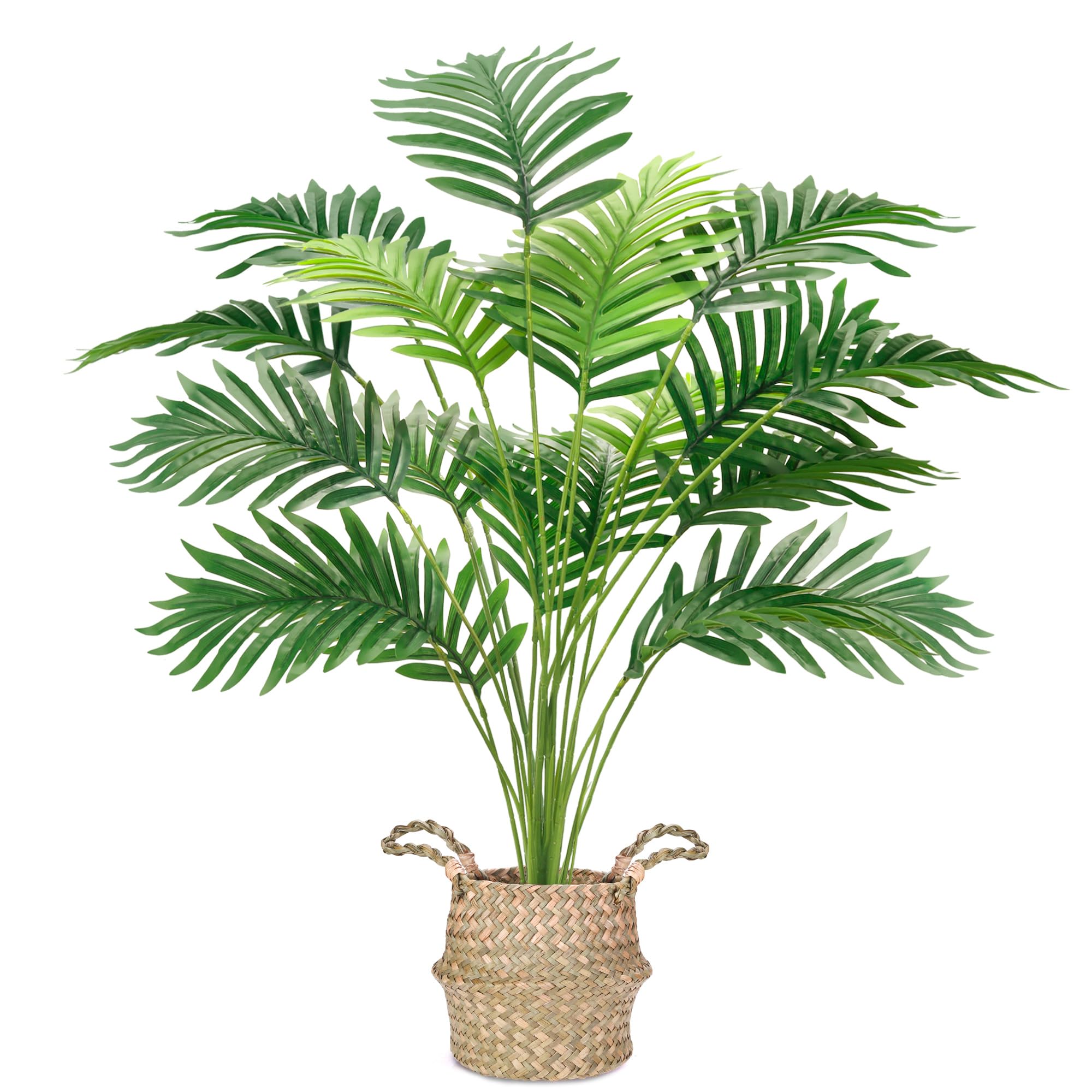 Der Rose Palma Finta Areca 71cm con Cesto Intrecciato