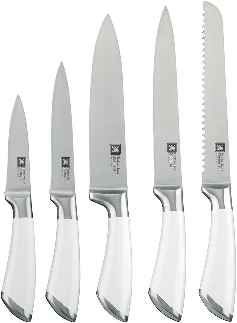 Richardson Sheffield Fusion - Set 5 Coltelli da Cucina, Bianco - immagine 3