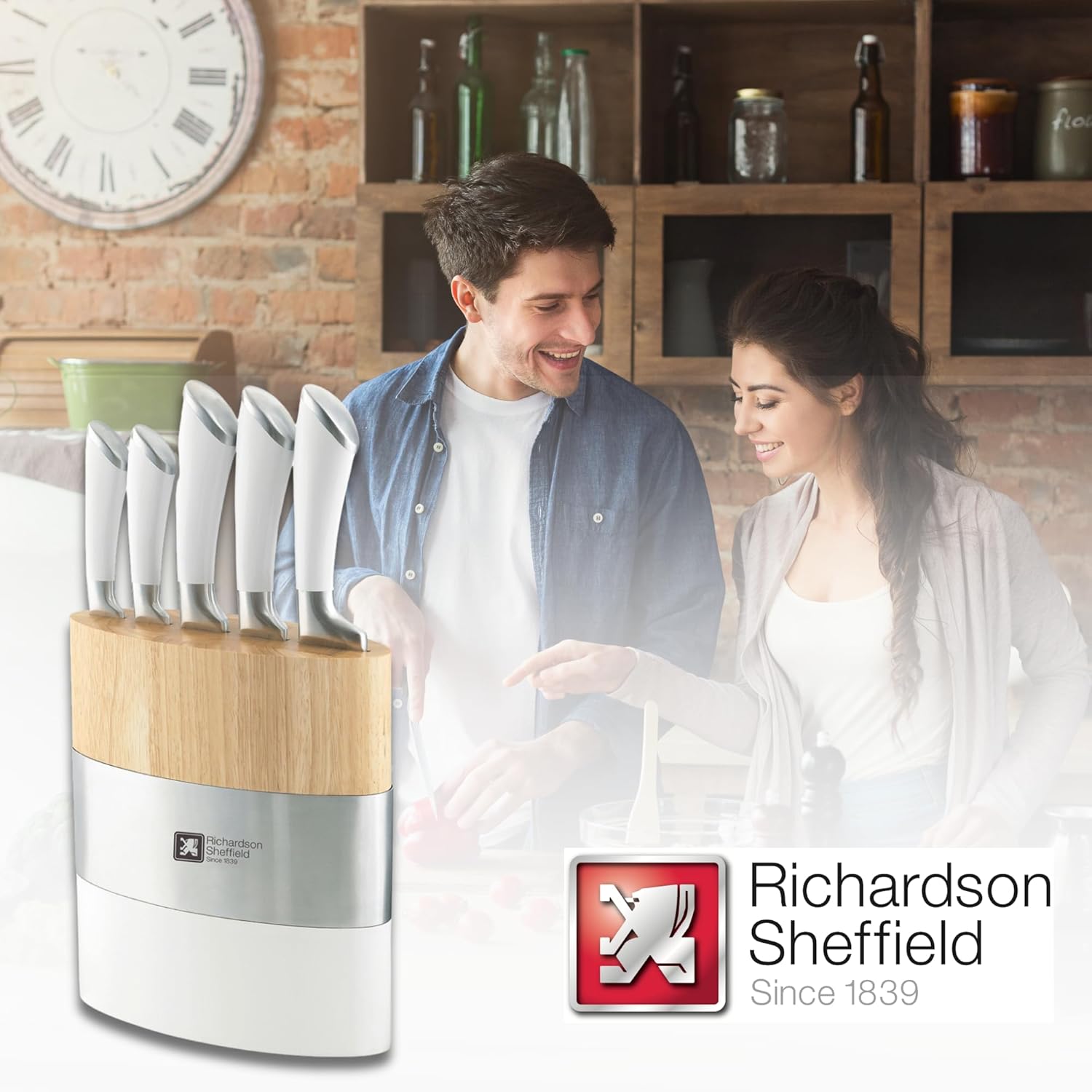 Richardson Sheffield Fusion - Set 5 Coltelli da Cucina, Bianco - immagine 8