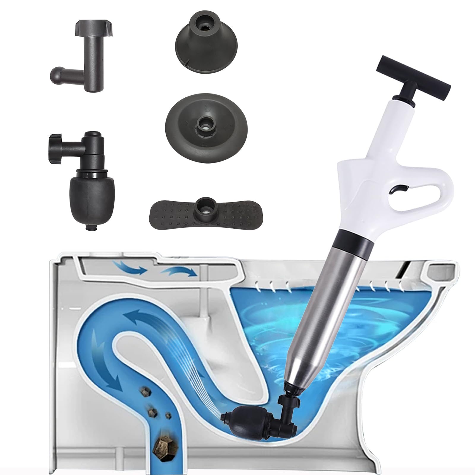 Pompa Stura Scarichi e WC con Barometro