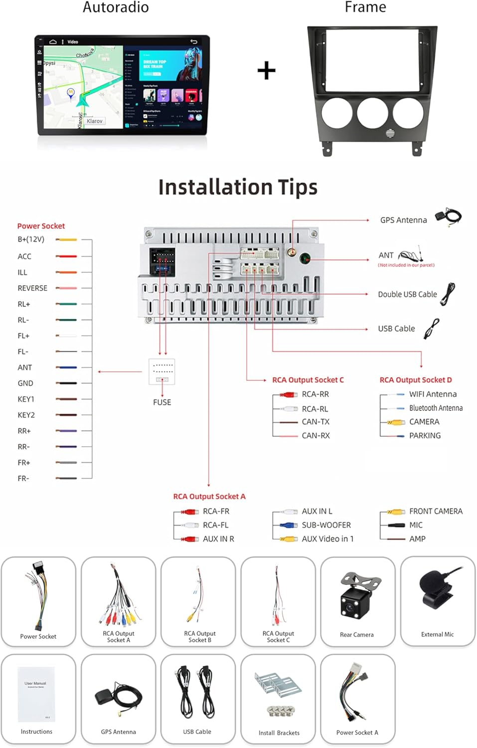 SXAUTO Android 14 Autoradio 9" per Subaru Impreza (2002-2007) - immagine 5