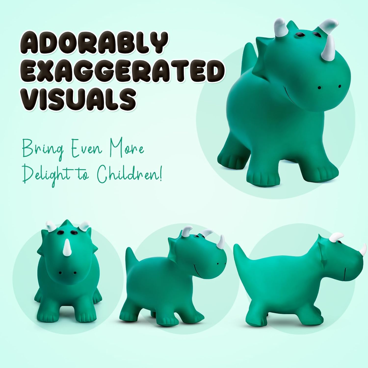 U&c Planet Dinosauro Saltatore Gonfiabile per Bambini - immagine 2