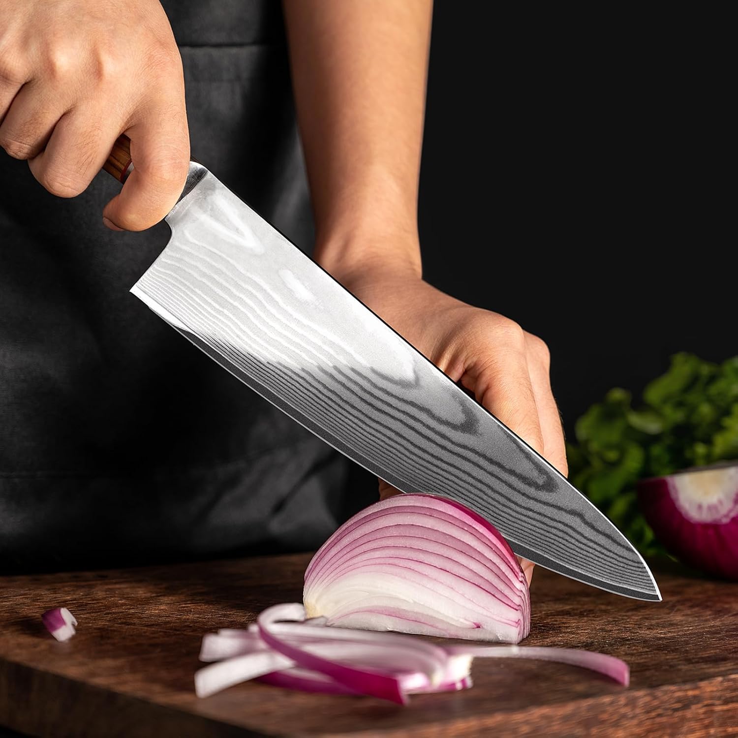 Fujuni Coltello Cucina Professionale Damasco 20cm - immagine 5