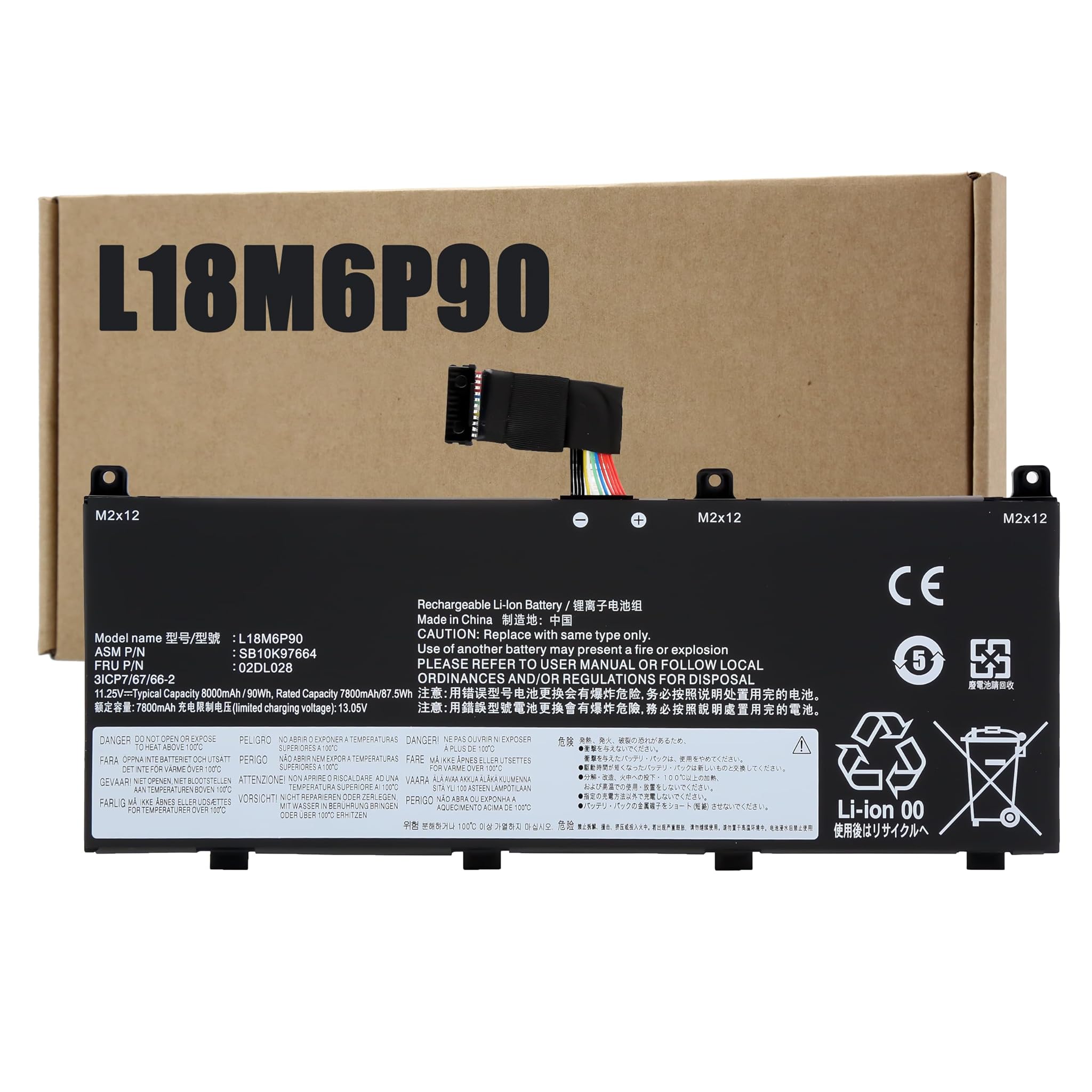 Blesys L18M6P90 Batteria per Lenovo ThinkPad P53 90Wh