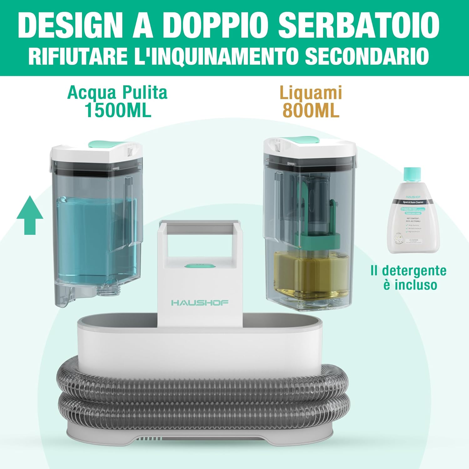 Haushof StainZapper Pro - Lavatappeti Portatile 450W - immagine 2