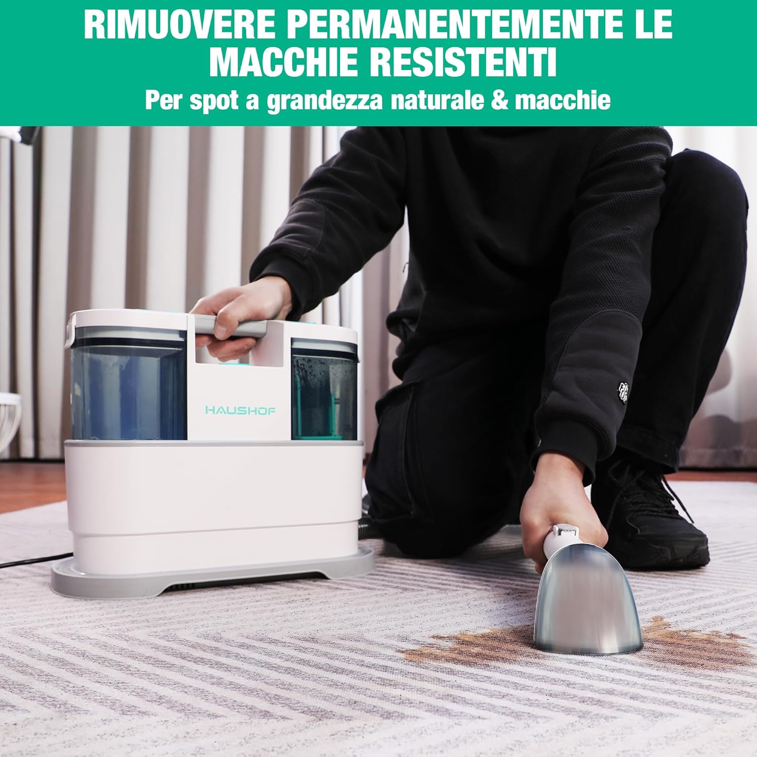 Haushof StainZapper Pro - Lavatappeti Portatile 450W - immagine 5