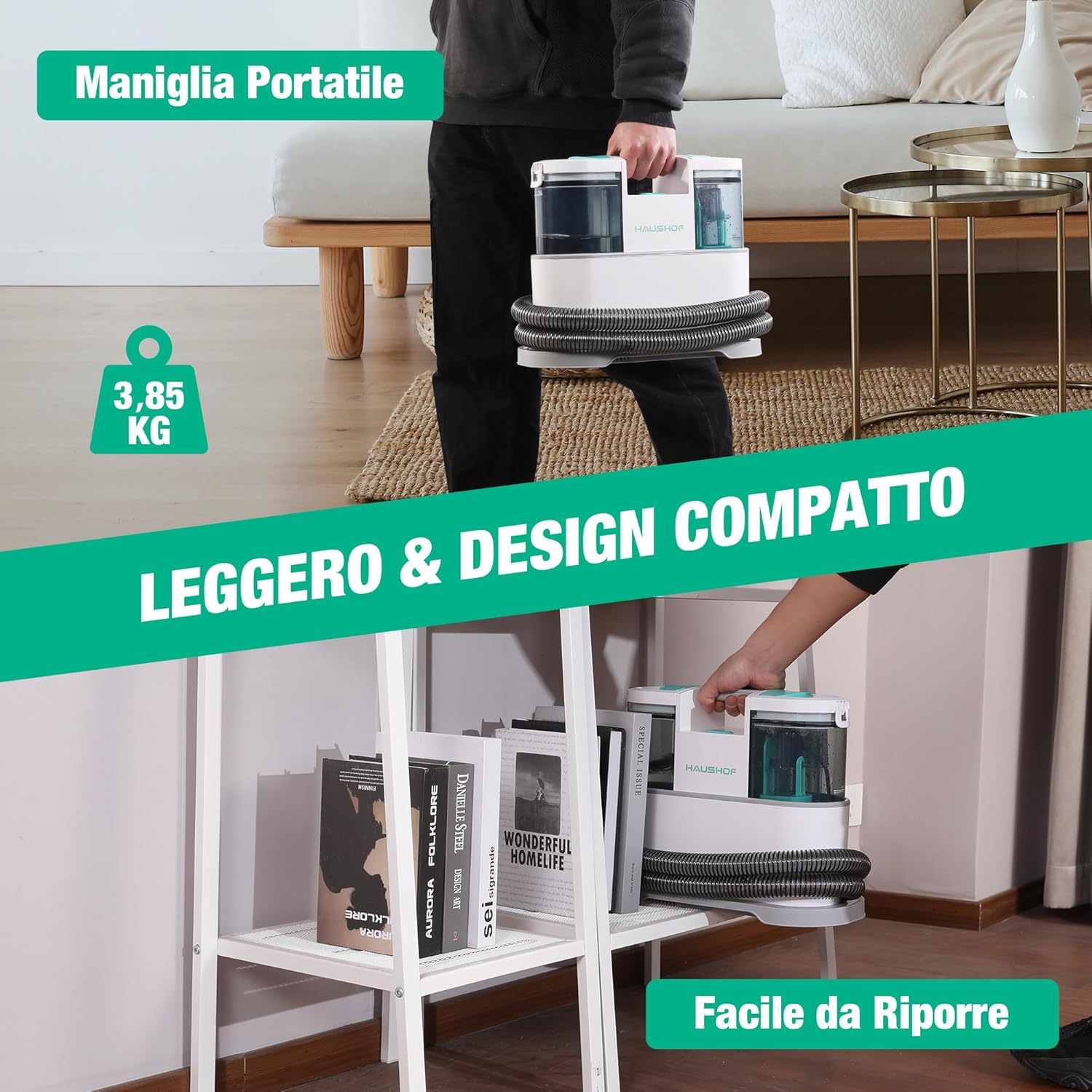 Haushof StainZapper Pro - Lavatappeti Portatile 450W - immagine 6