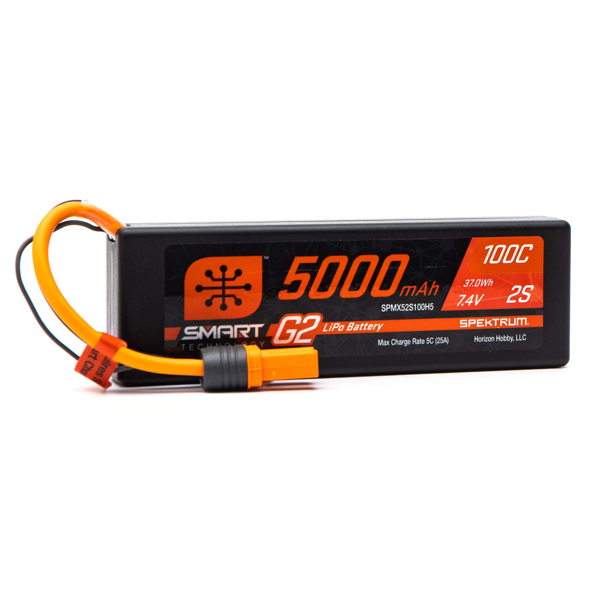 Spektrum 7.4V 5000mAh 2S 100C Smart G2 Hardcase LiPo