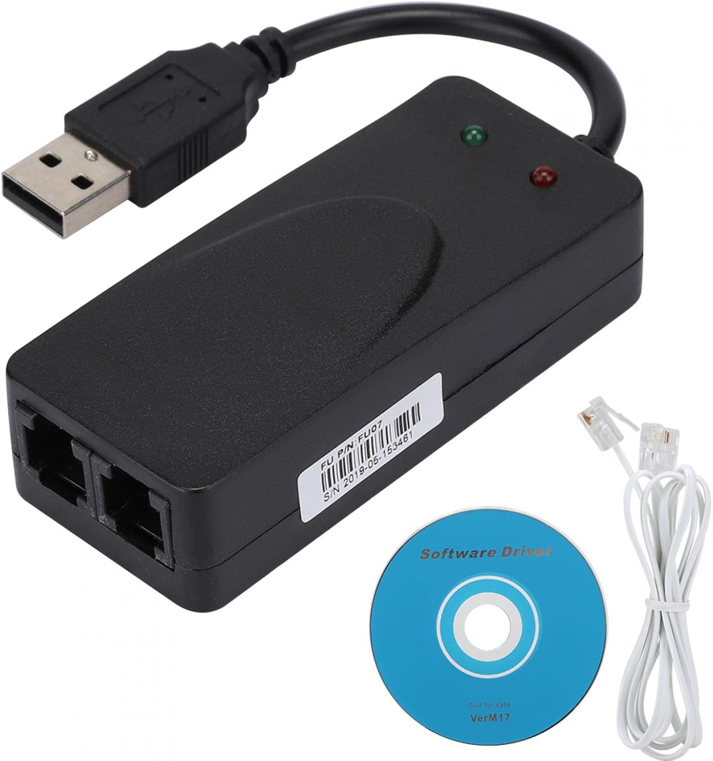 Modem USB 2.0 56K Fax Esterno Plug And Play - immagine 1