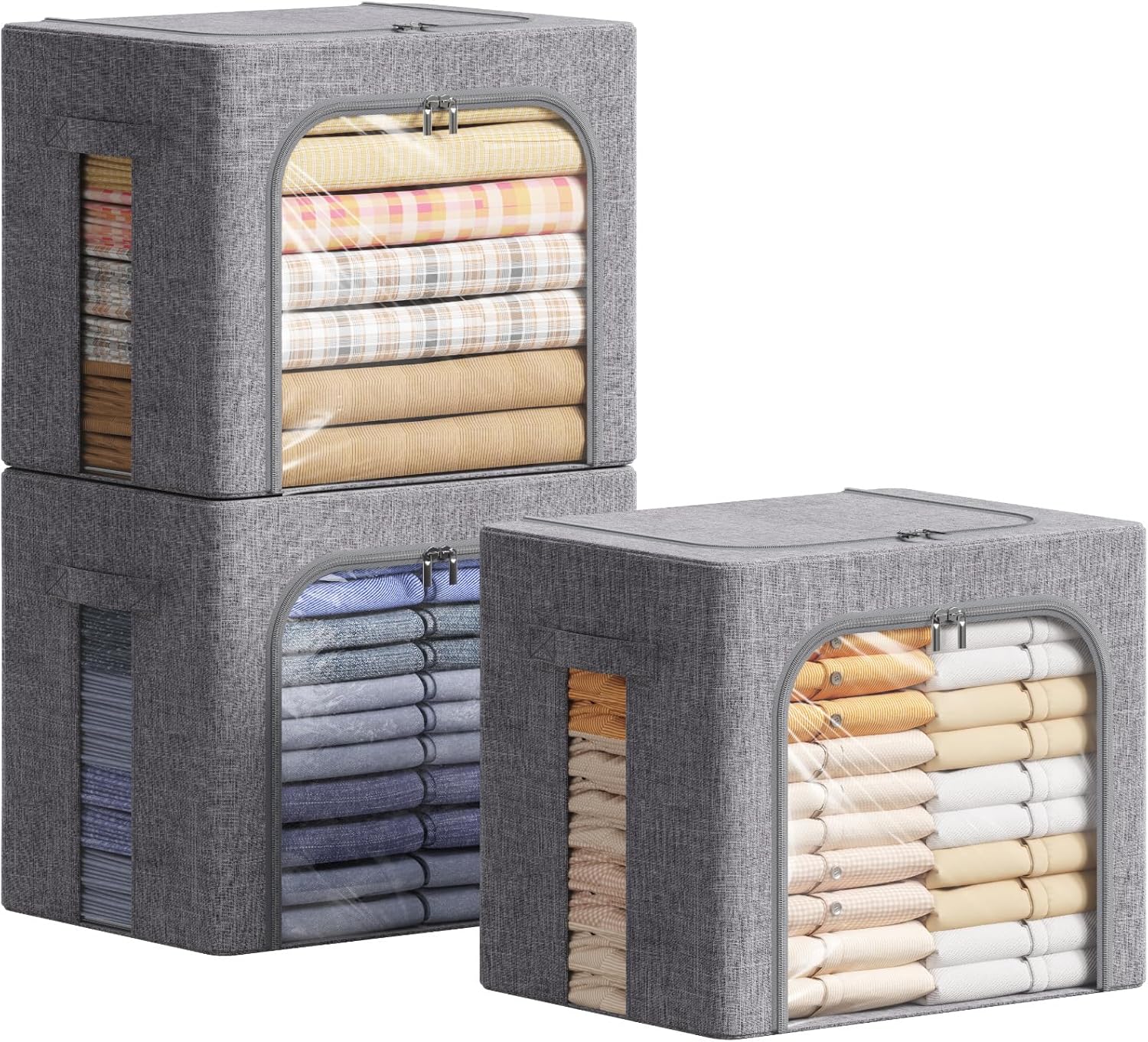 Lifewit Scatole per Armadio Rigide con Cerniera (3 pz) - immagine 1