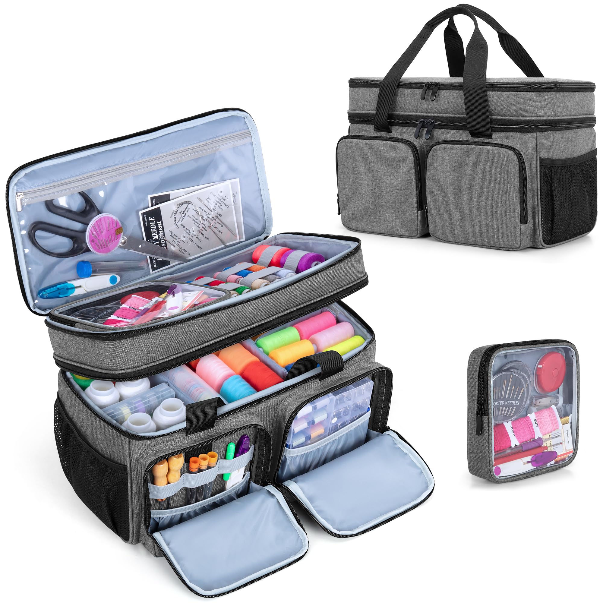 BAFASO Borsa Kit da Cucito Grande Grigio