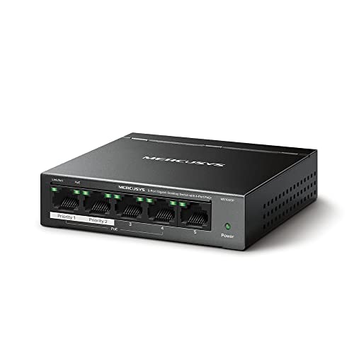 Tp-link Mercusys MS105GP - Switch 5 Porte Gigabit con 4 PoE+ - immagine 2