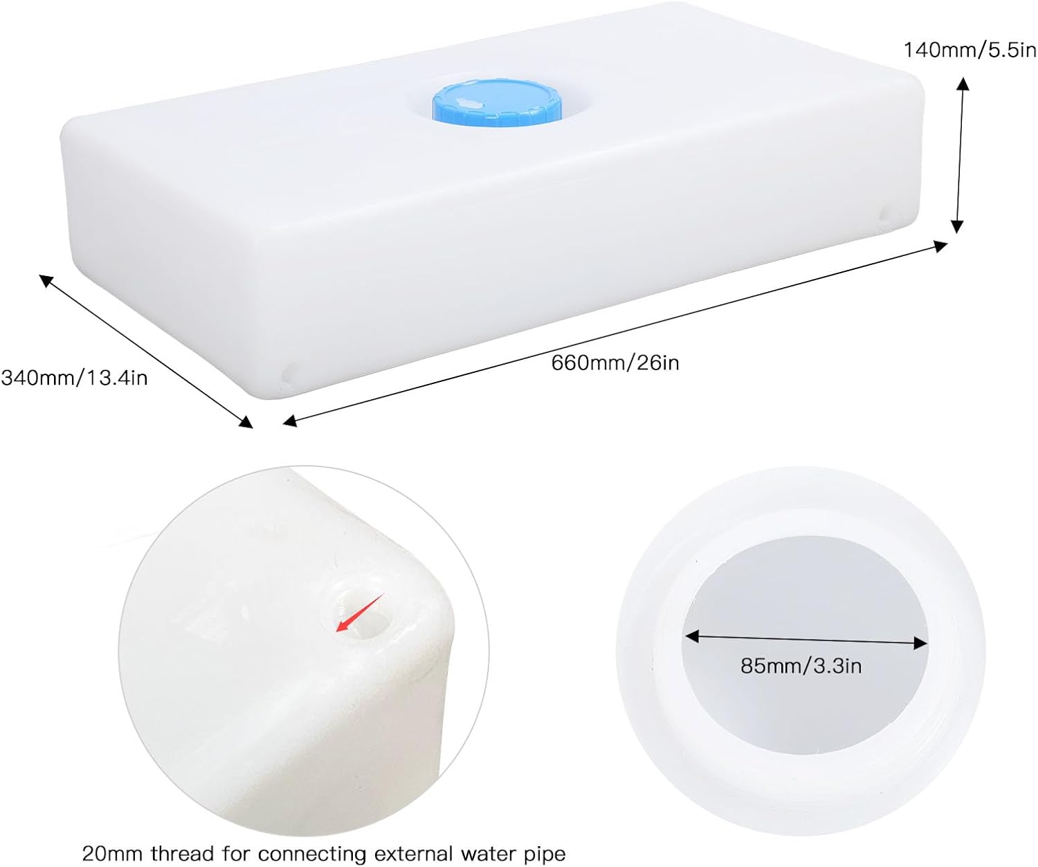 Tonysa Serbatoio Acqua Dolce 8 Galloni - immagine 5