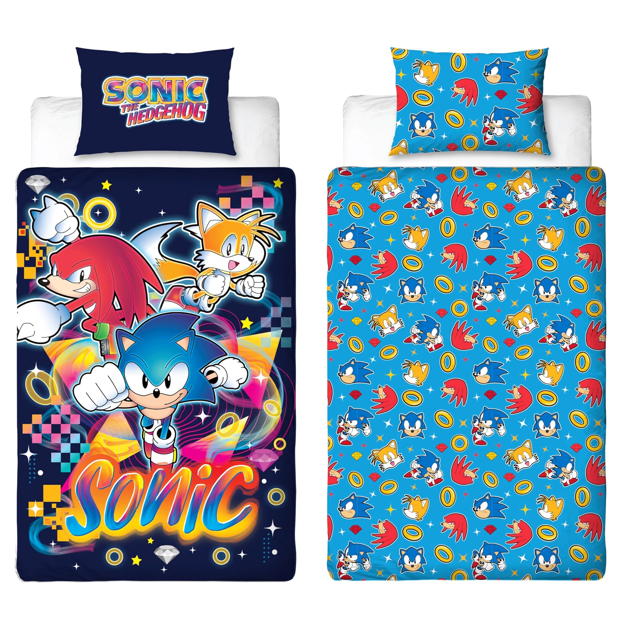 Set Copripiumino Singolo Sonic The Hedgehog Double-Face