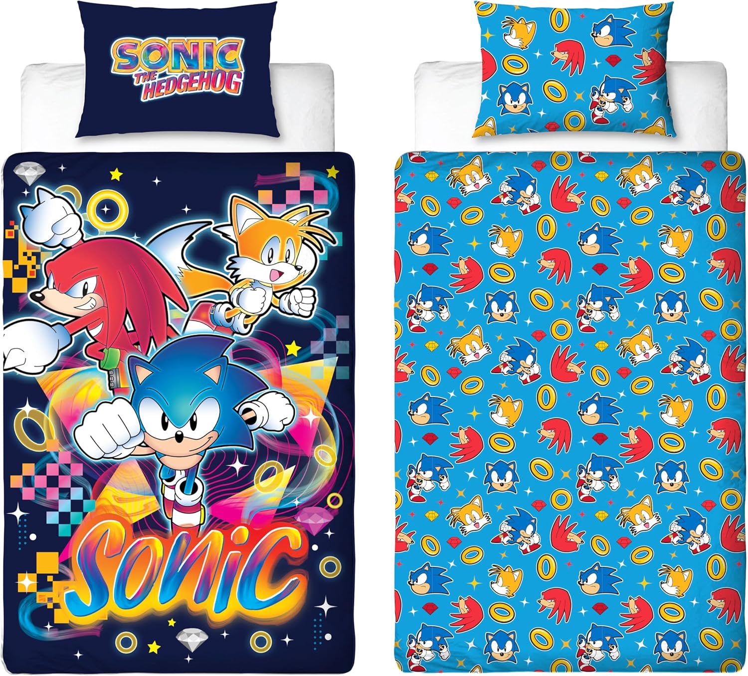 Set Copripiumino Singolo Sonic The Hedgehog Double-Face - immagine 1