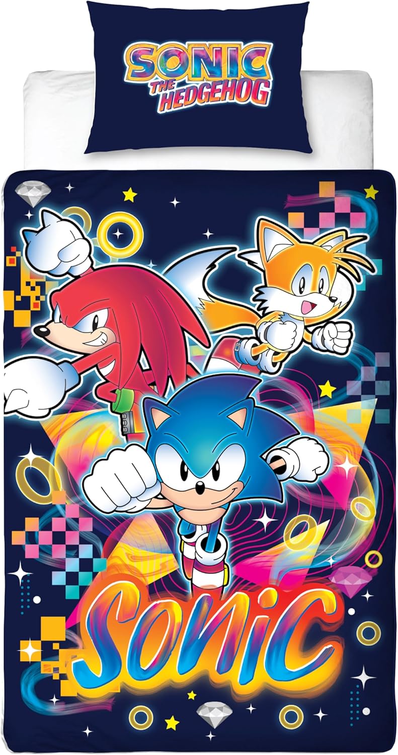 Set Copripiumino Singolo Sonic The Hedgehog Double-Face - immagine 2