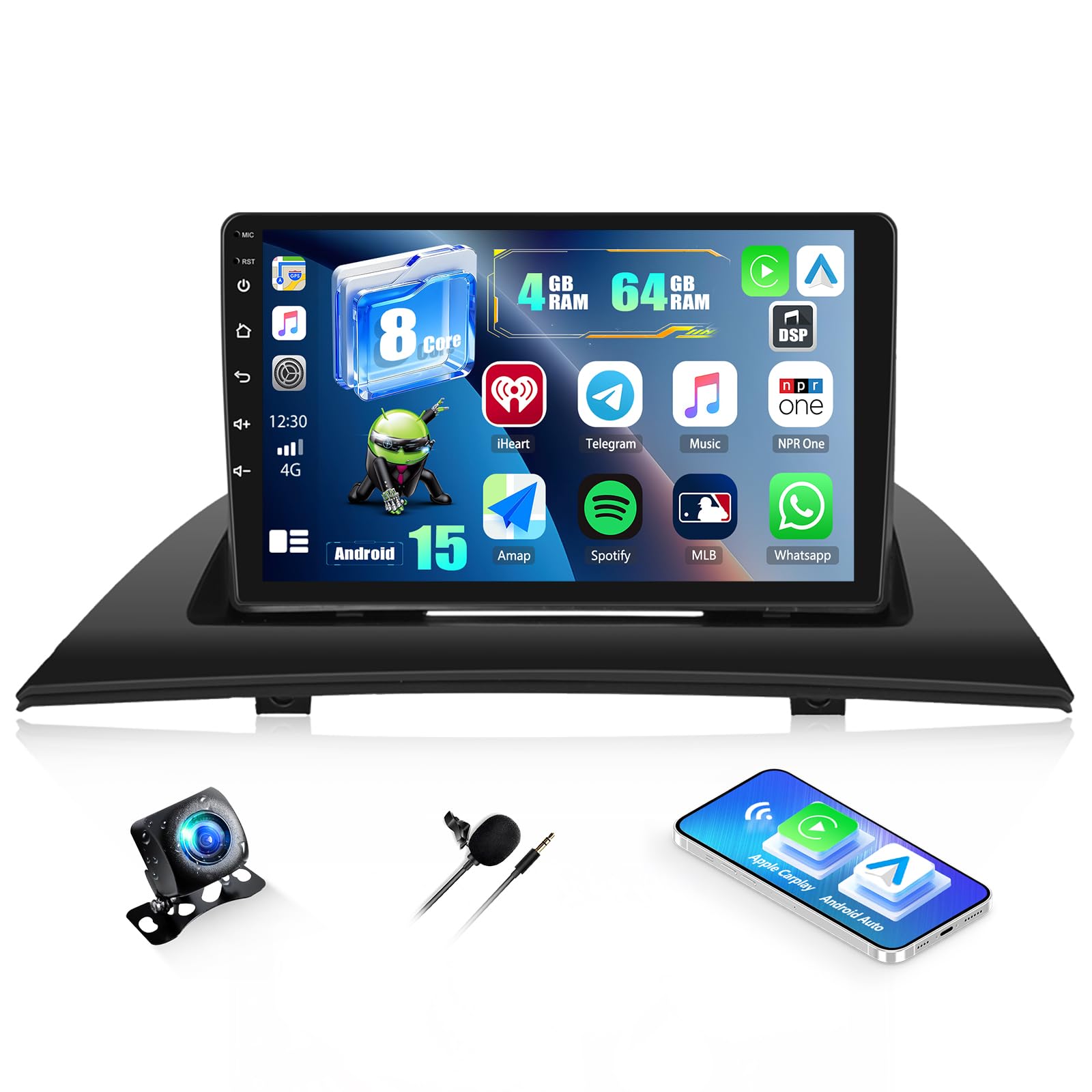 Camecho Autoradio Android 15 9" per BMW X3 E83