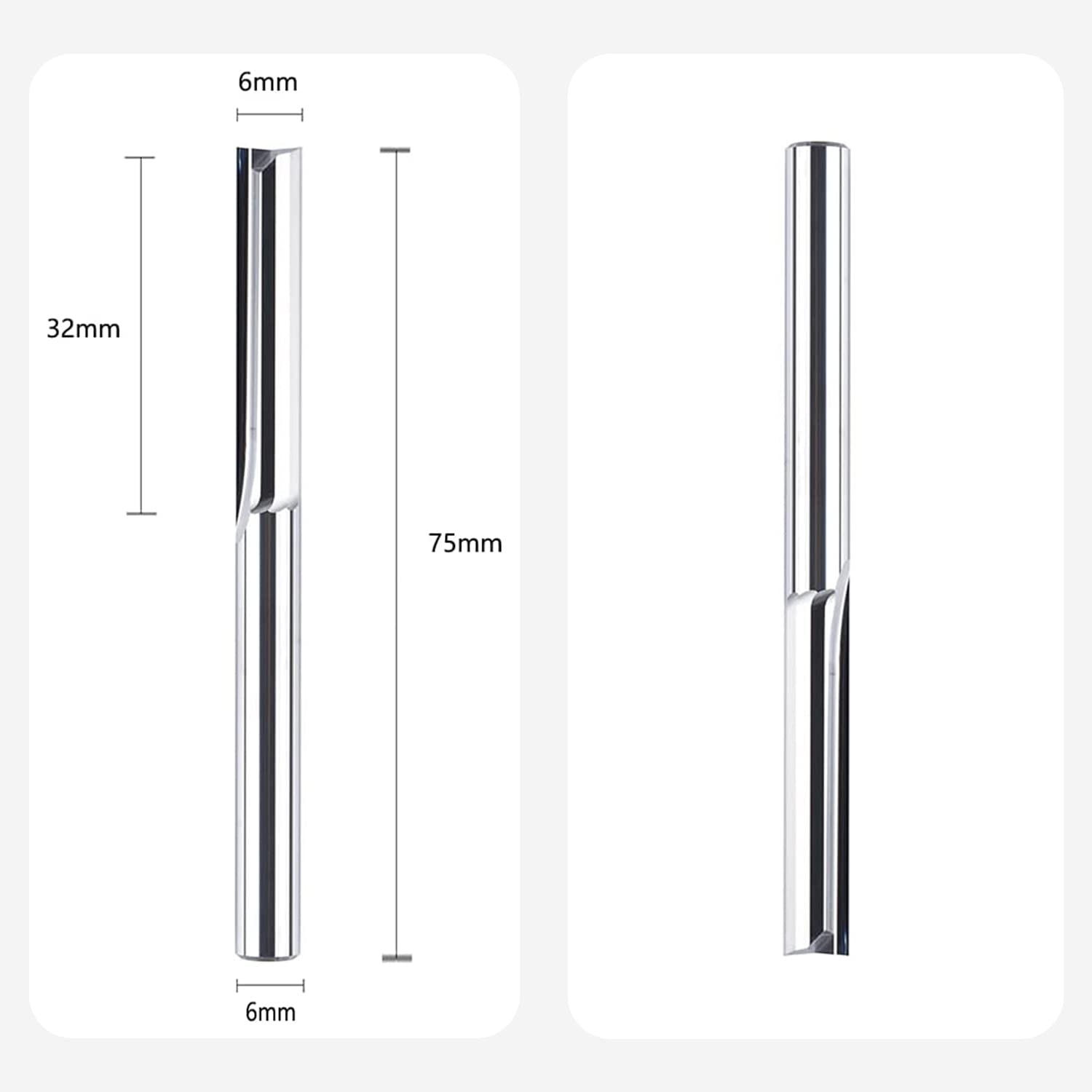 Spetool - Set 5 Frese Dritte 2 Flauti VHM - immagine 2