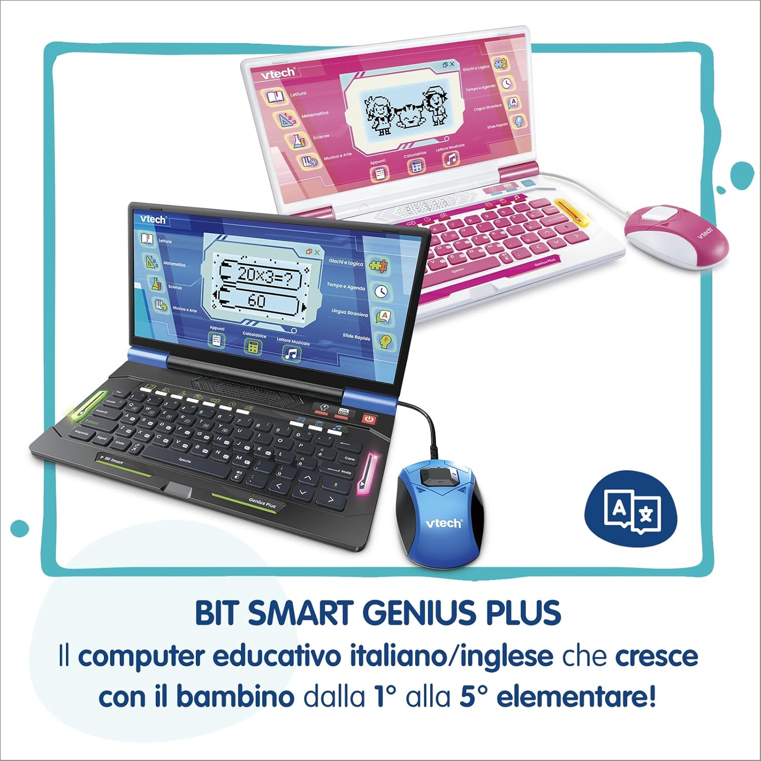 VTech Bit Smart Genius Plus Rosa - Computer Interattivo Bambini - immagine 3