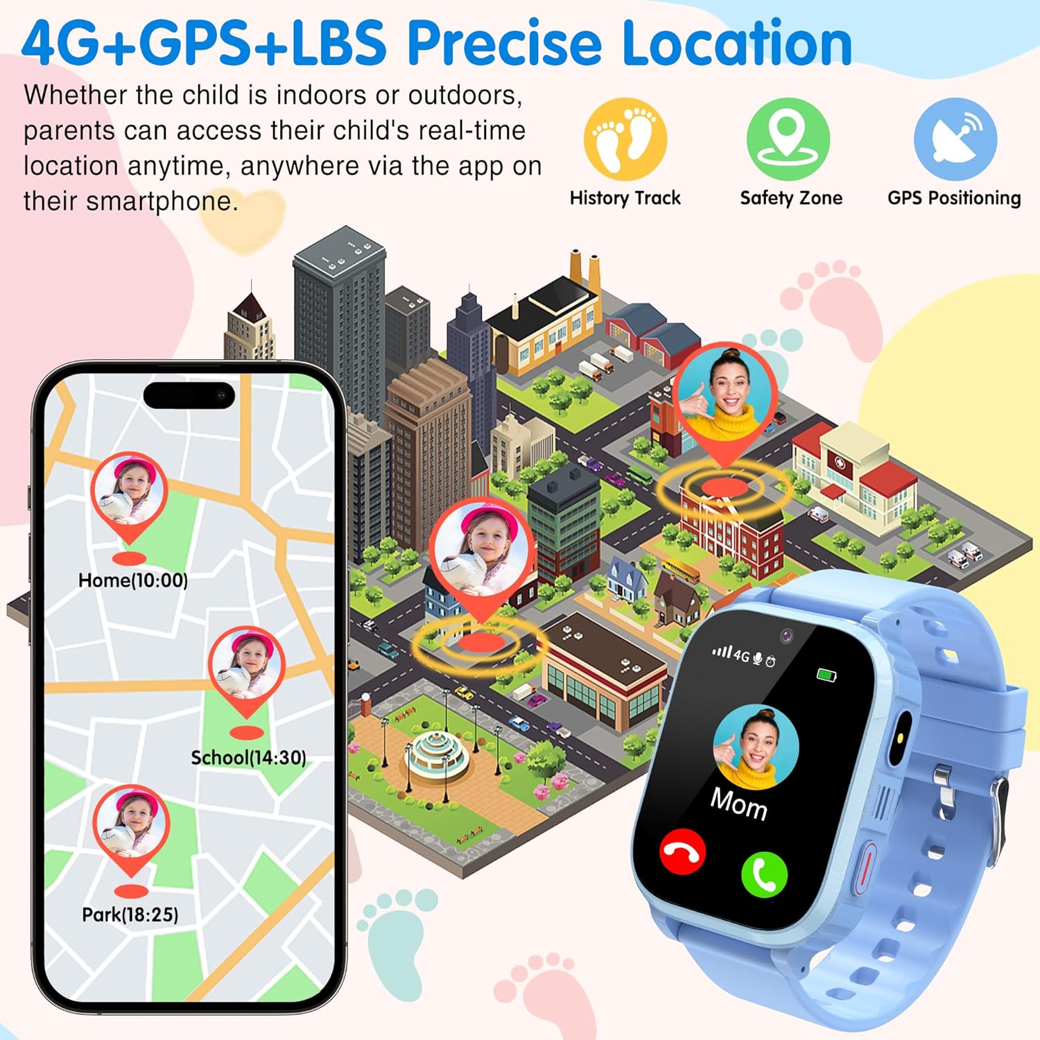 Smartwatch 4G per Bambini con Videochiamate e GPS - immagine 2