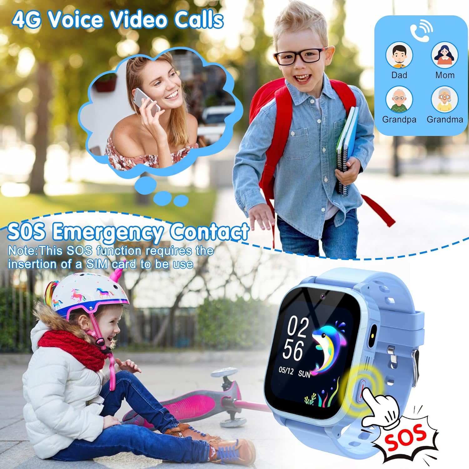 Smartwatch 4G per Bambini con Videochiamate e GPS - immagine 3