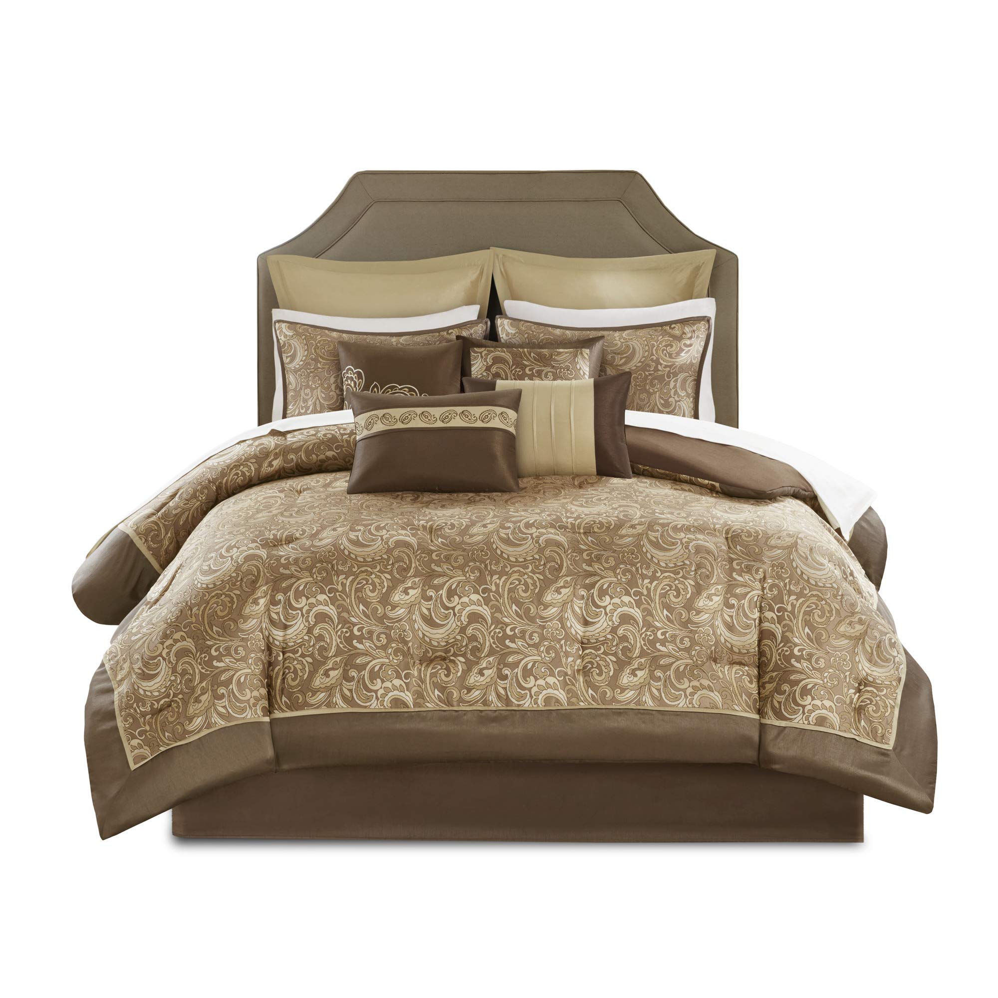 Madison Park Set Biancheria Letto Ipoallergenica, Marrone