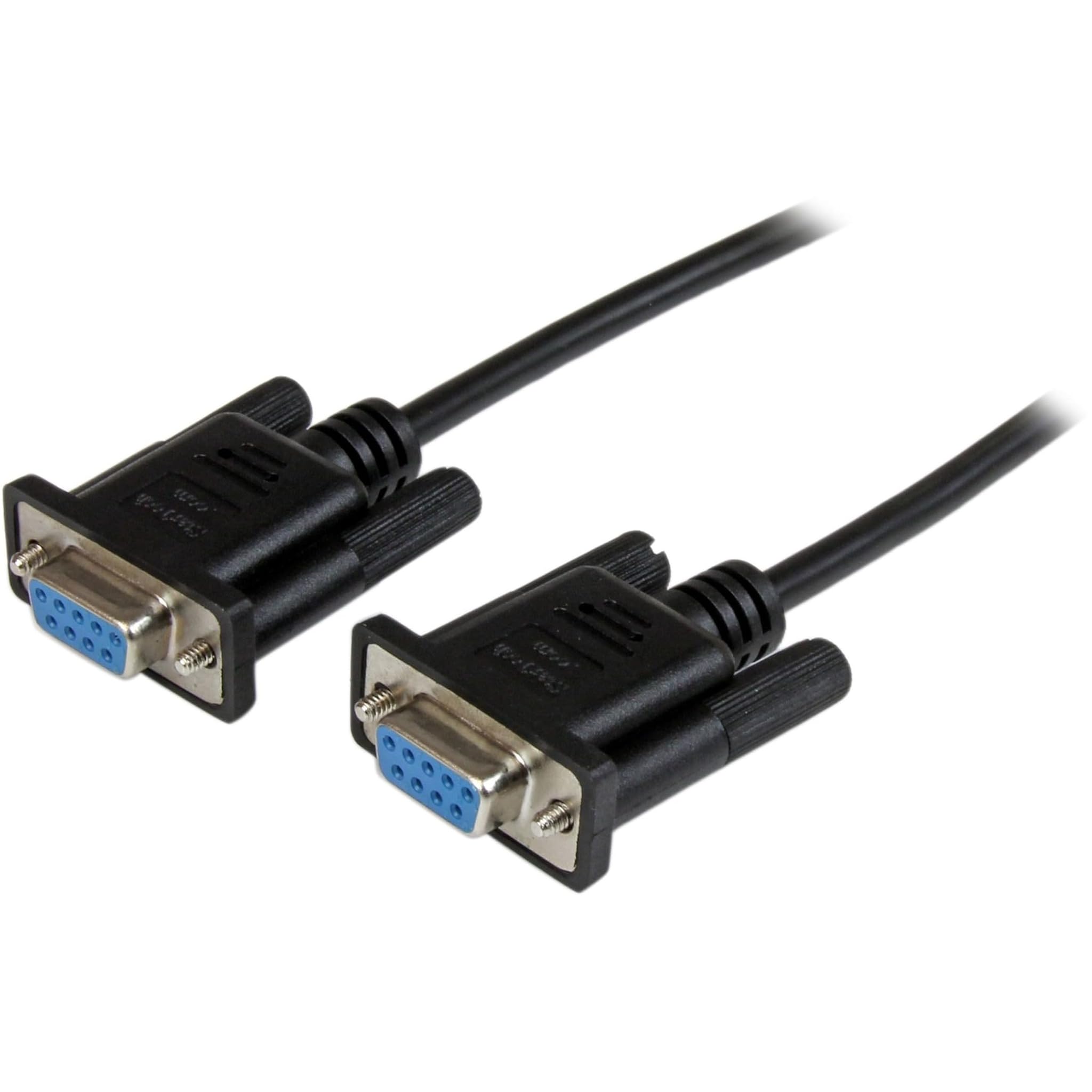 STARTECH.COM 2m Black DB9 RS232 Serial Null Modem Cable F/F