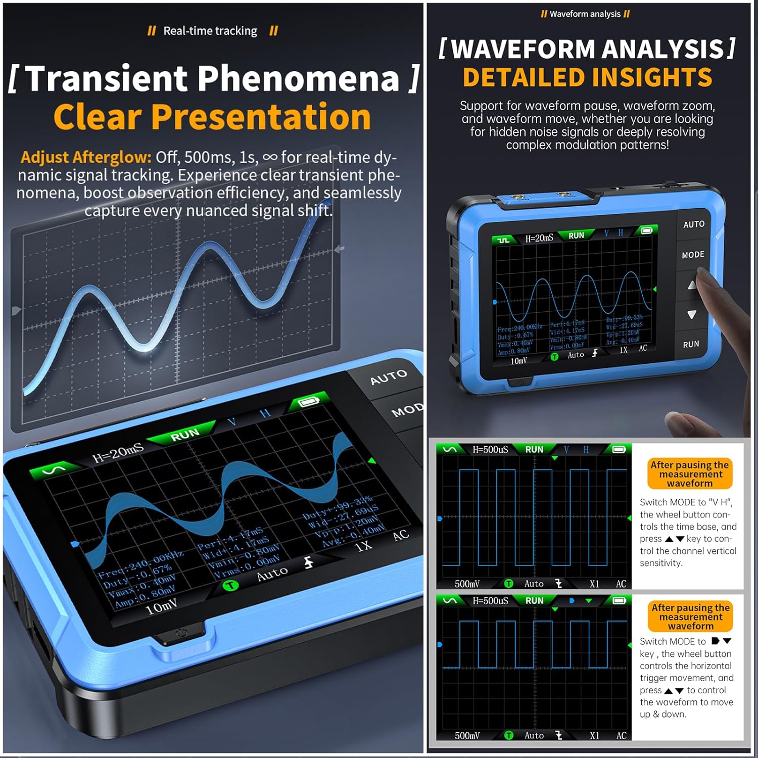 DEWIN Oscilloscopio Portatile DSO510 10 MHz - immagine 4