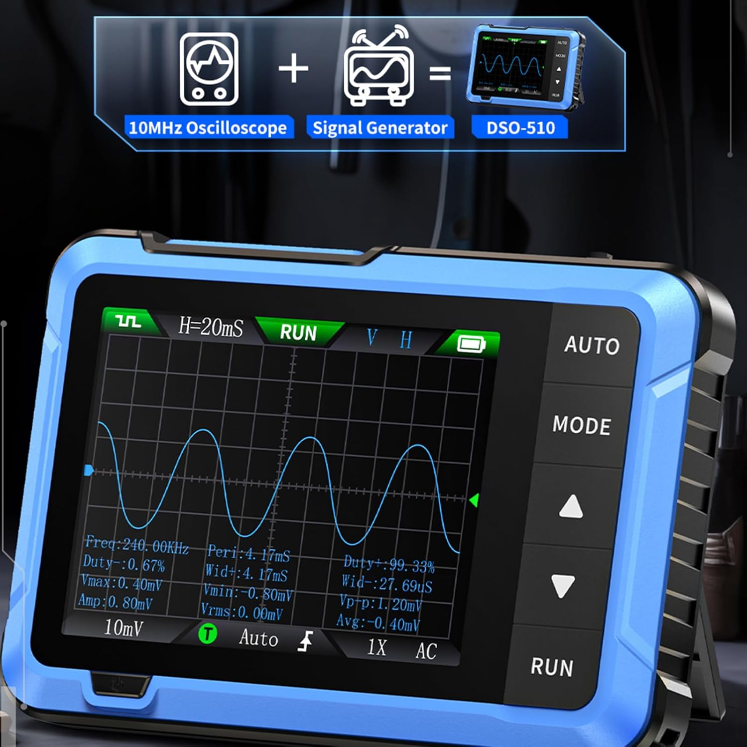 DEWIN Oscilloscopio Portatile DSO510 10 MHz - immagine 6