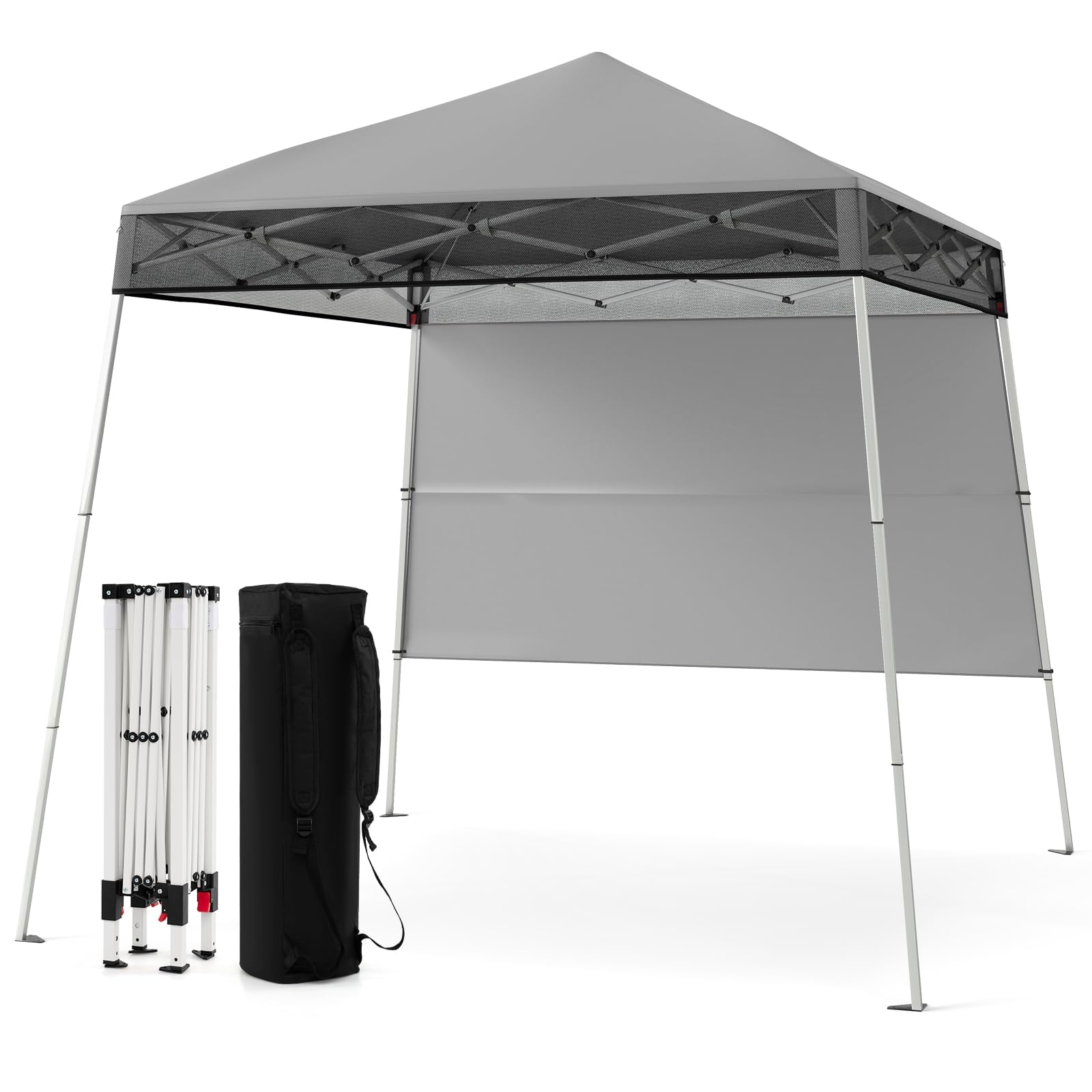 Fantask Tenda da Giardino Pieghevole 2x2m, Grigio