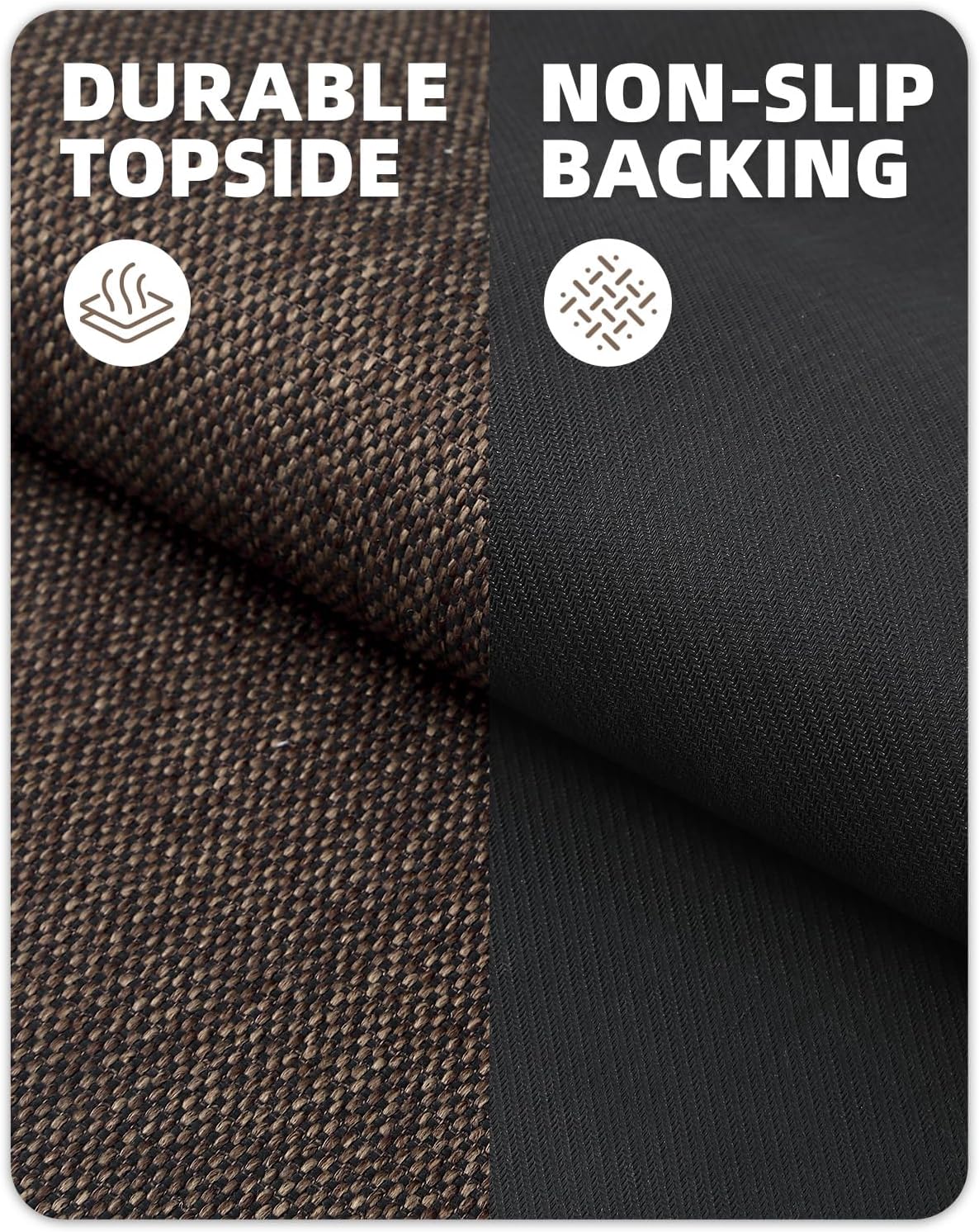 Color&geometry Tappeto Cucina Antiscivolo Lavabile, Marrone - immagine 5