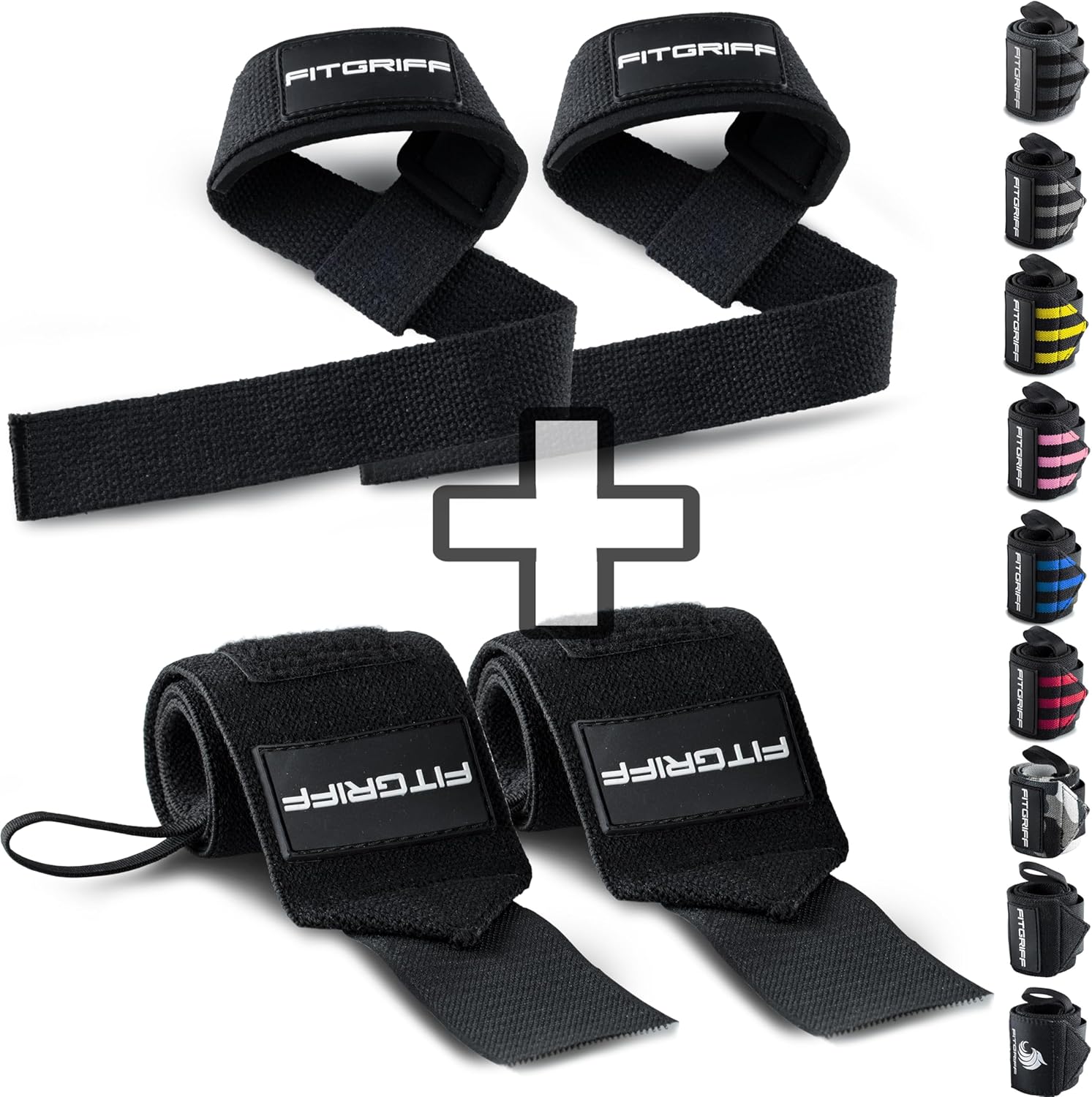 Fitgriff® Straps + Polsini per Palestra (1 Set) - immagine 1