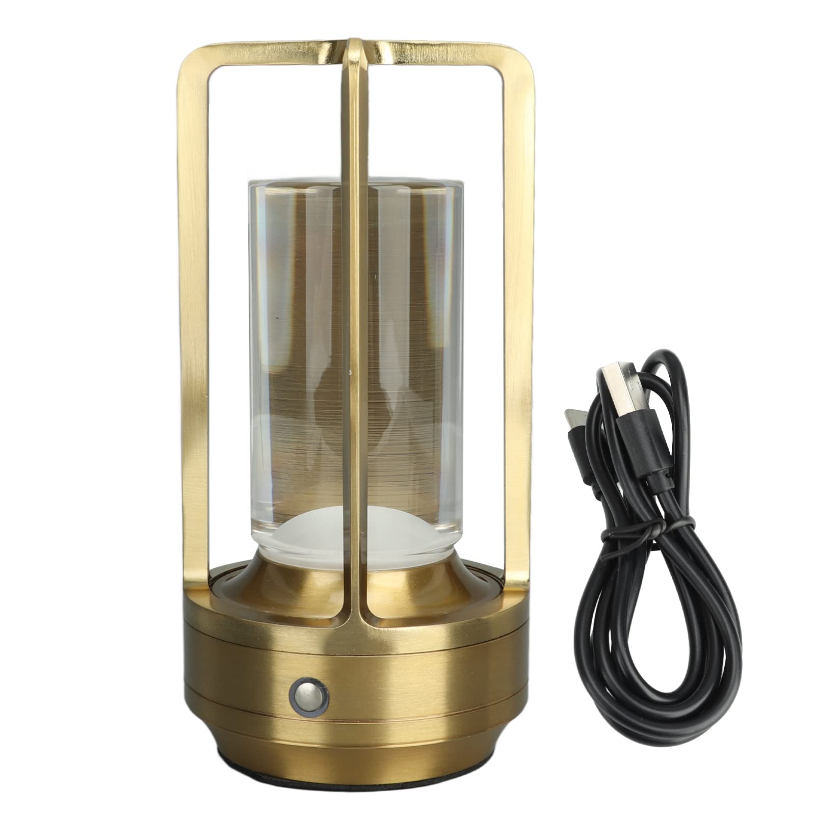 Lampada da Tavolo LED Senza Fili Ricaricabile, Oro