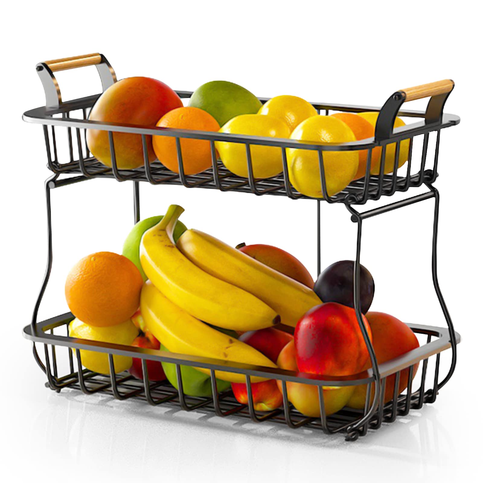 Twbest Alzatina Portafrutta a 2 piani