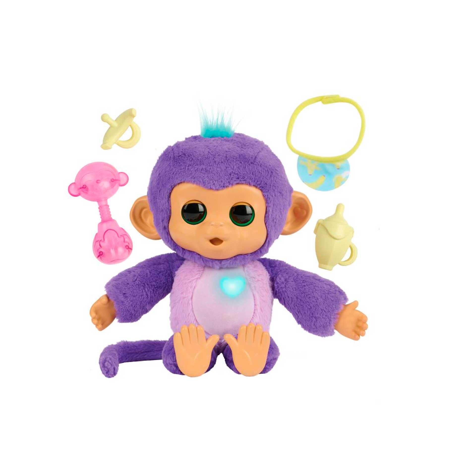 Bizak Fingerlings Cura Y Mima - Peluche Interattivo Viola