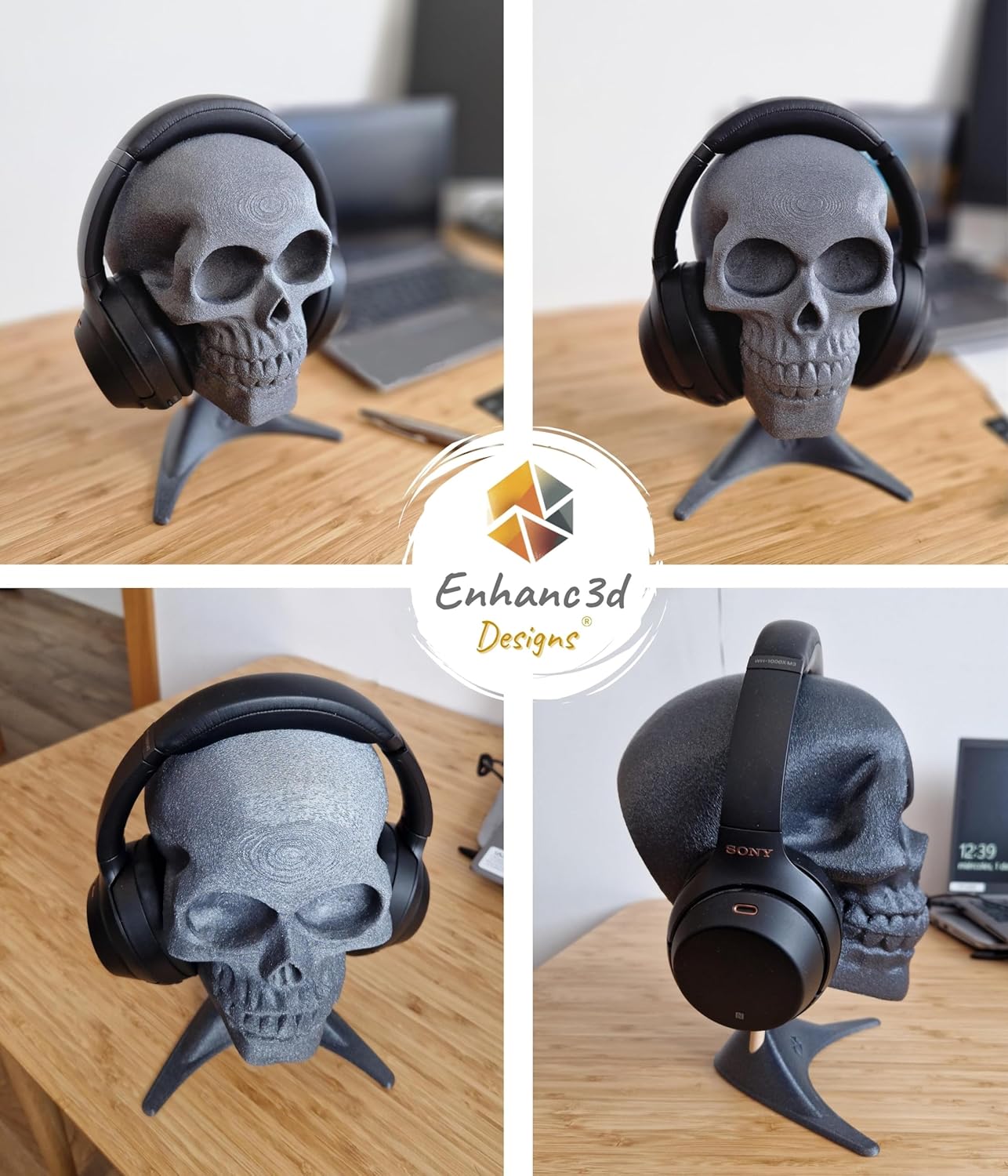Enhanc3d Designs Supporto Cuffie a Forma di Teschio - immagine 5