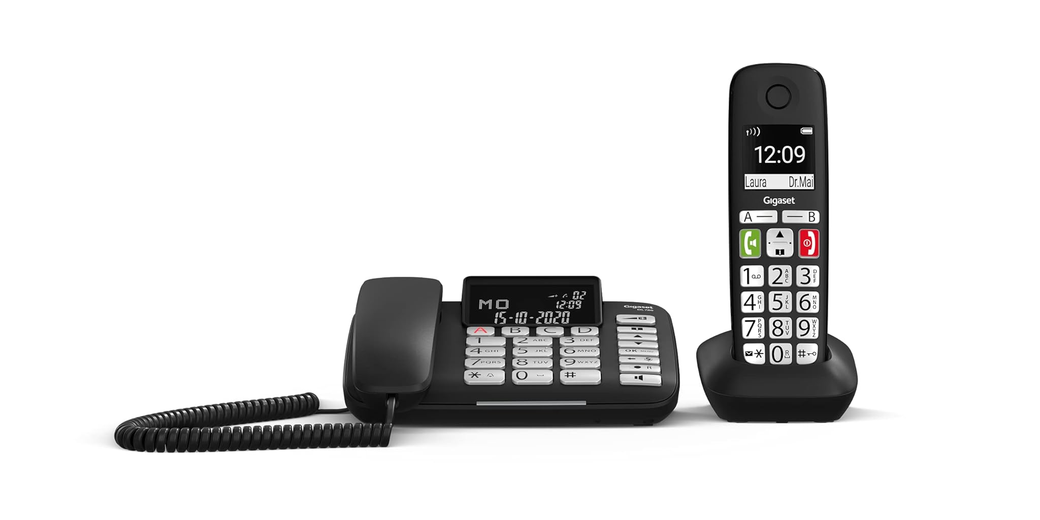 Gigaset DL780 Plus Telefono Fisso + Cornetta Cordless, Nero