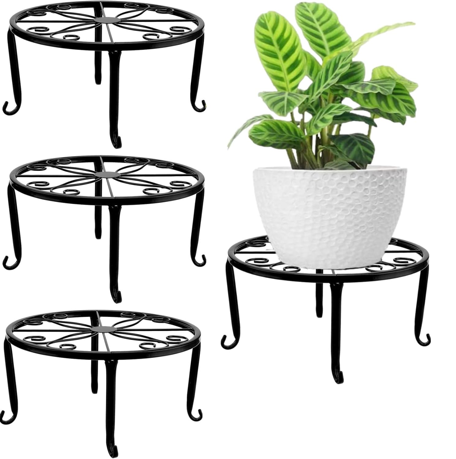 Latern 4 Supporti per Piante in Metallo 23CM