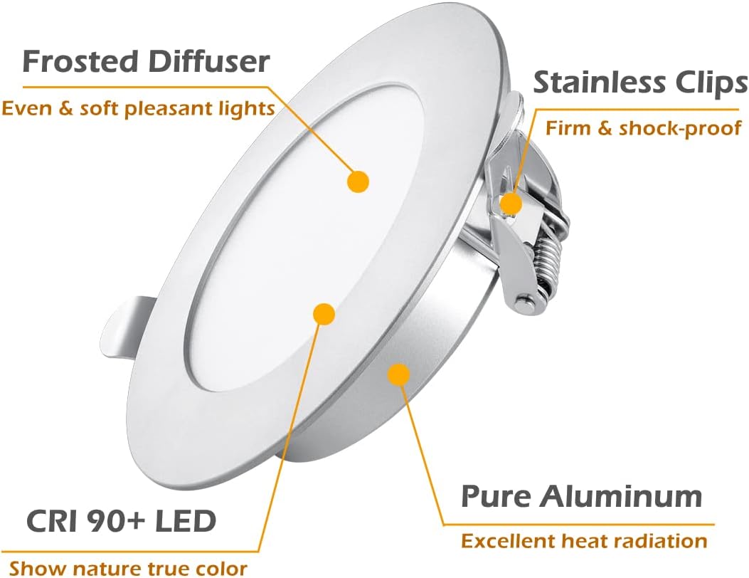 Faretti LED da Incasso 12V Rotondi 6000K (4pz) - immagine 5