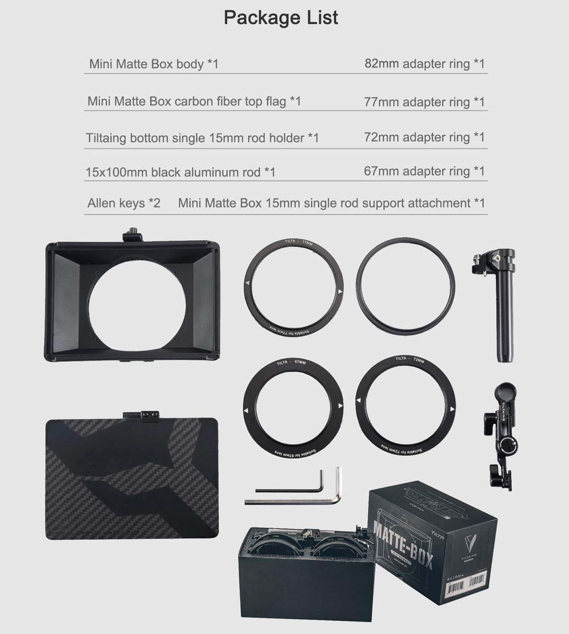 Tilta MB-T15 Tiltaing 4*5.65 Mini Matte Box - immagine 2
