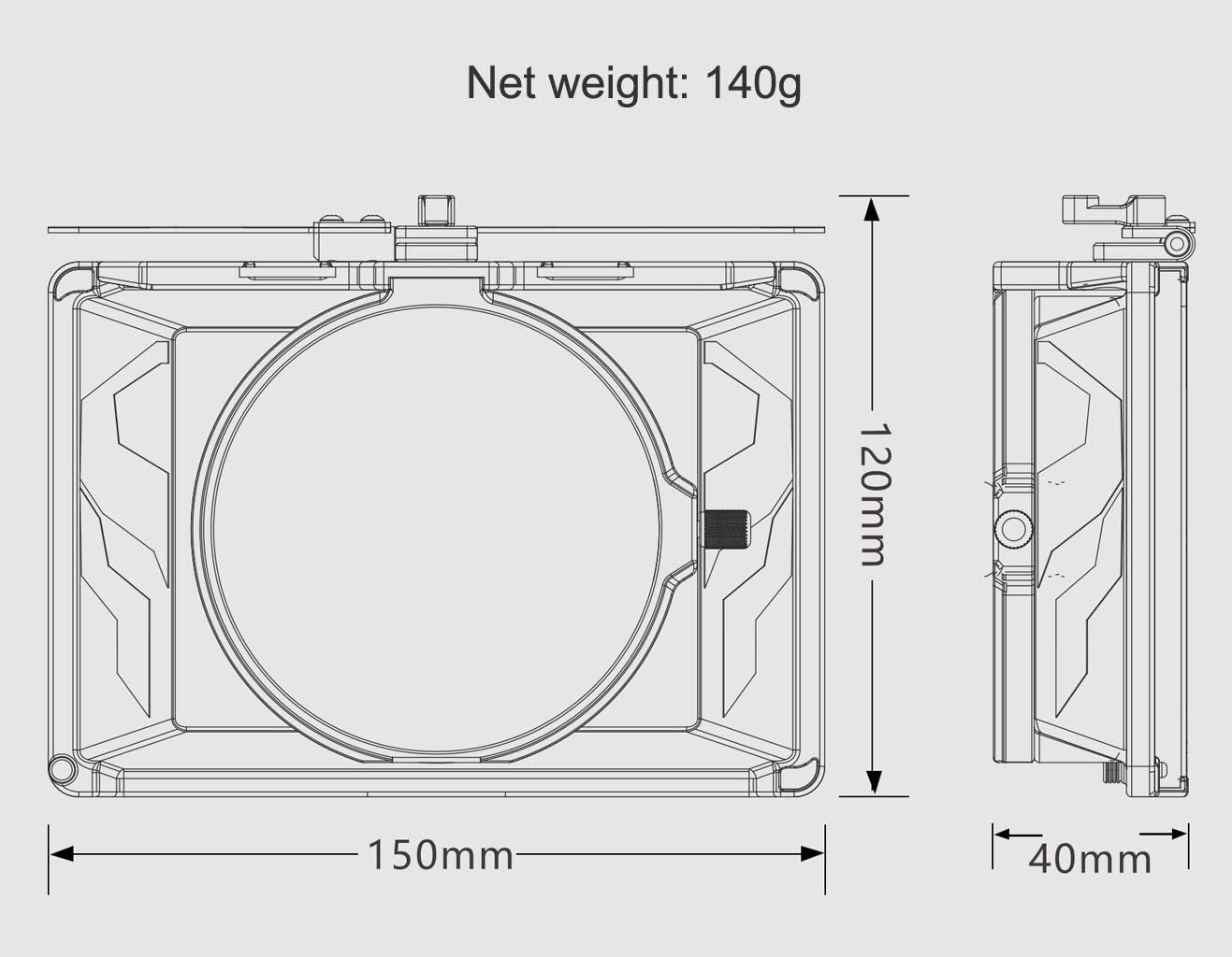 Tilta MB-T15 Tiltaing 4*5.65 Mini Matte Box - immagine 4