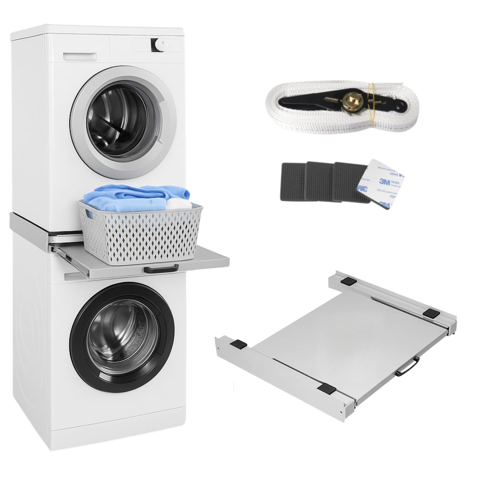 Vonia Kit Impilamento Lavasciuga Universale, Bianco