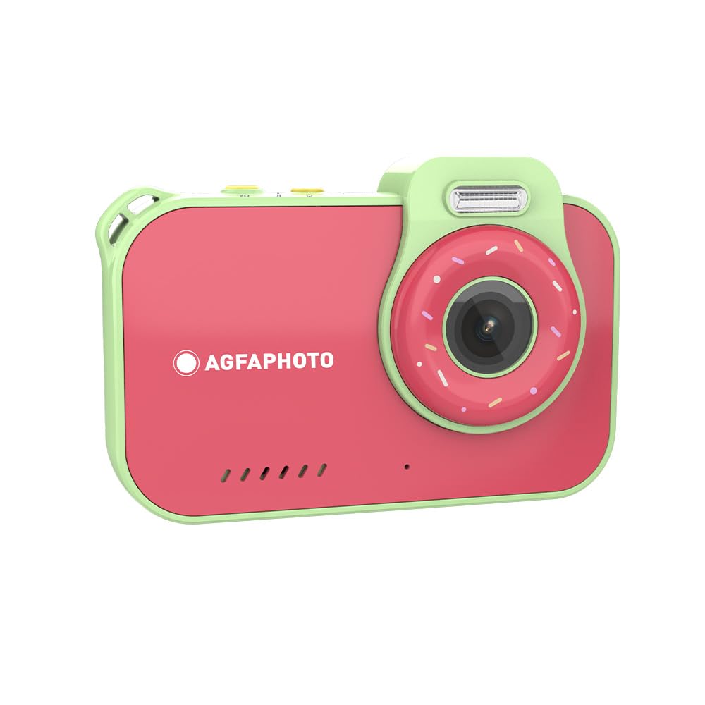 Agfaphoto Realikids Cam Waterproof 2 - Fotocamera 12 MP, Rosso