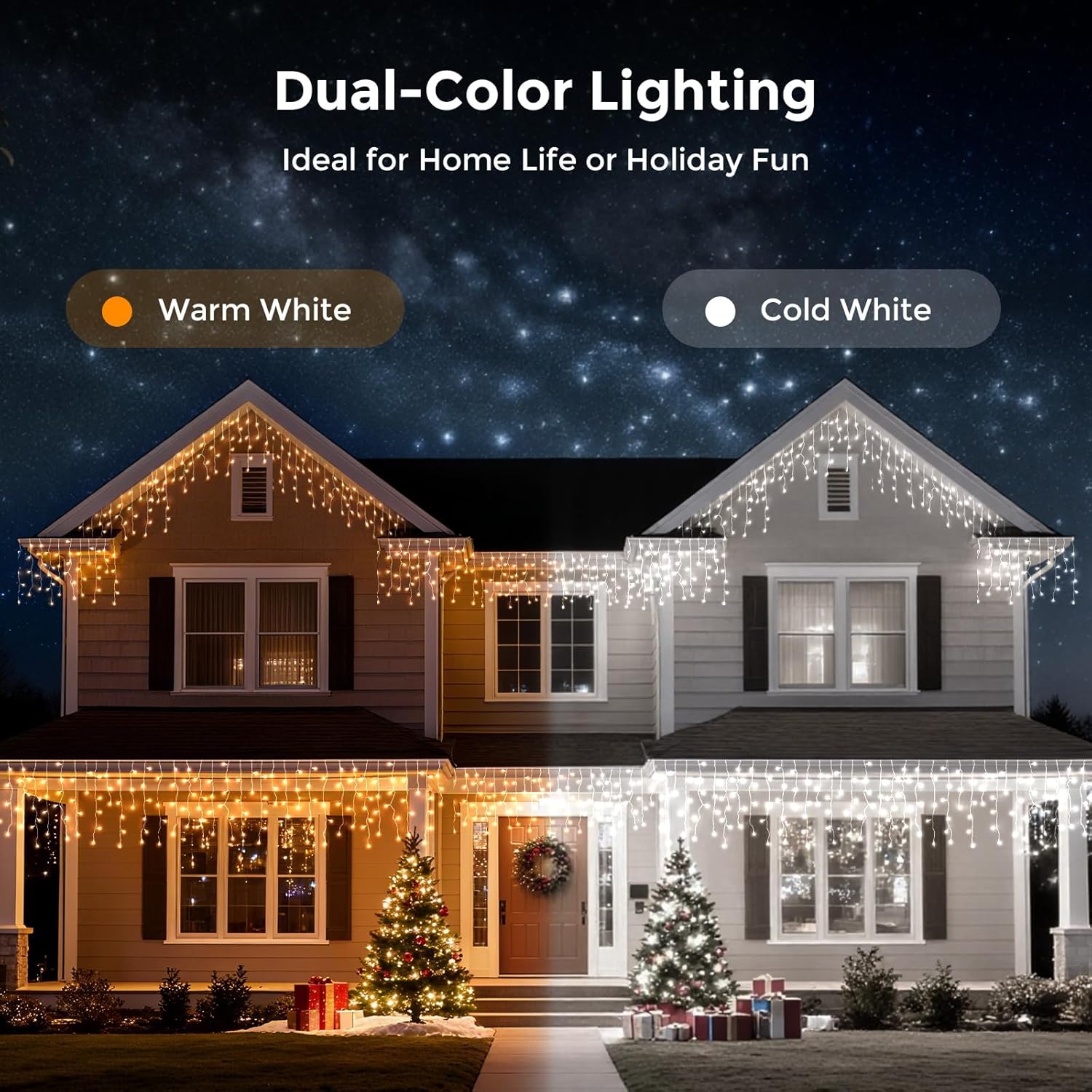 Luci Natale Esterno Cascata 200L-5M con APP e Telecomando - immagine 2