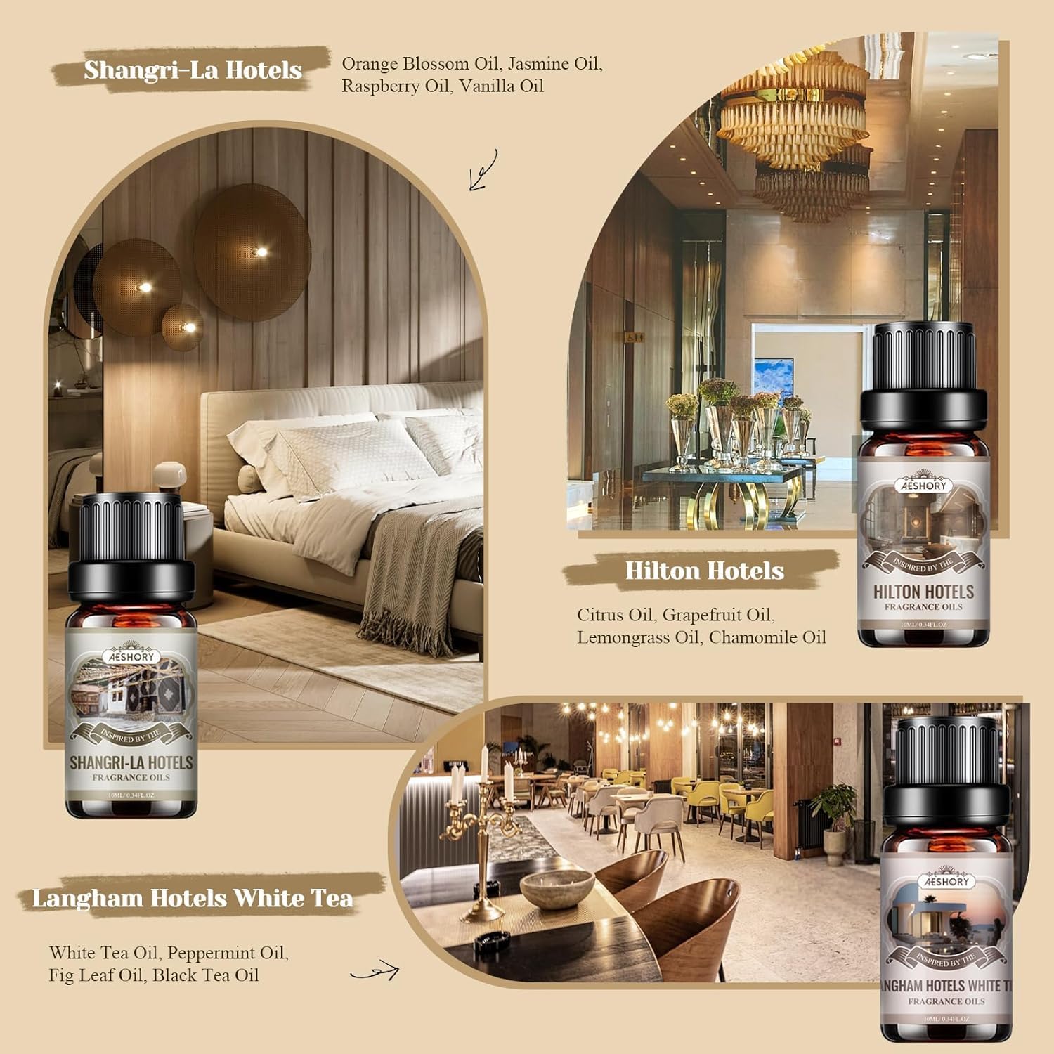 Aeshory Oli Essenziali per Diffusori 6 x 10ML - immagine 3