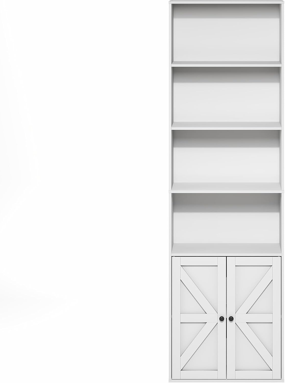 Furinno JENSEN Libreria Country 6 Ripiani, Bianco - immagine 6