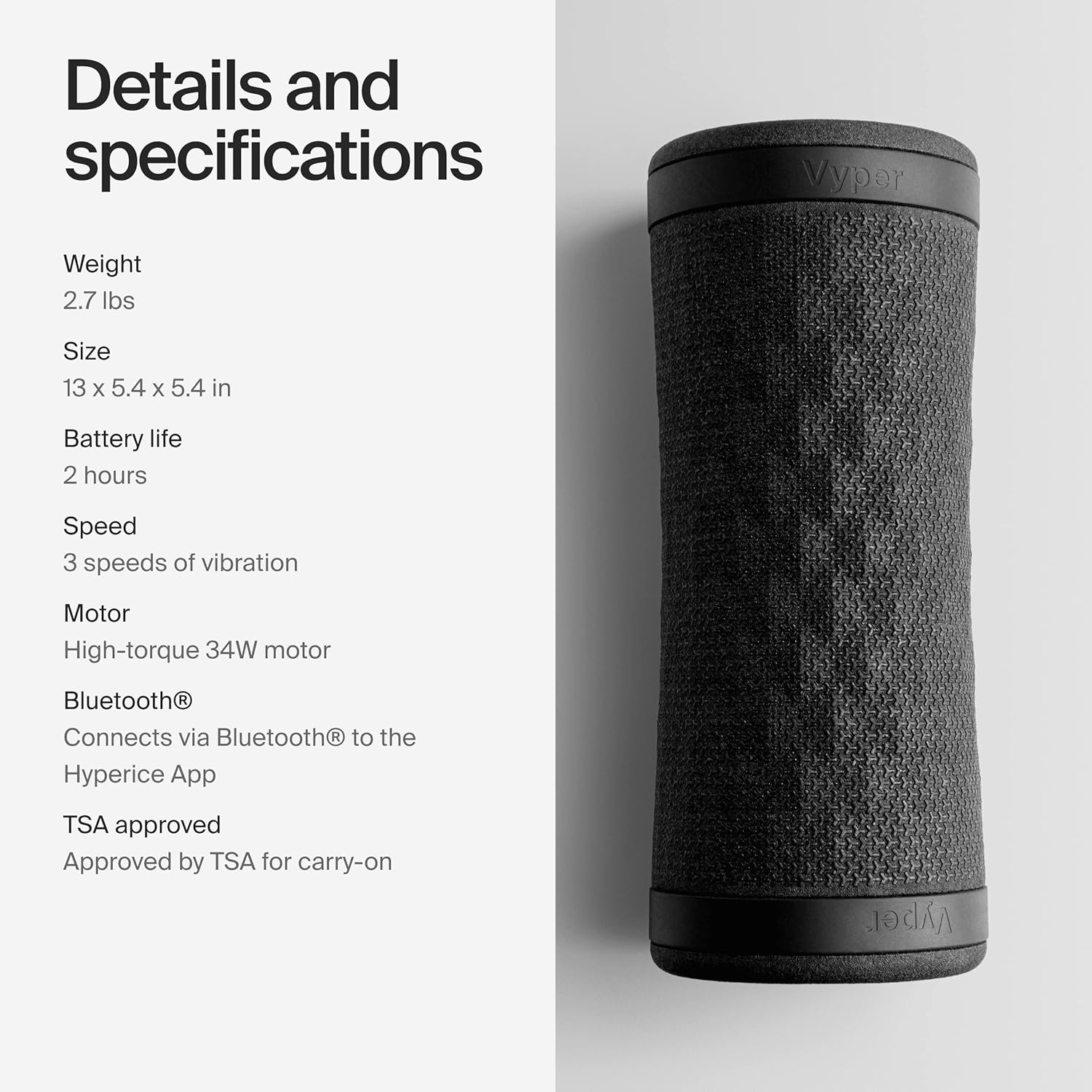 Hyperice Vyper 3 - Potente rullo in schiuma vibrante ad alta intensità - immagine 4