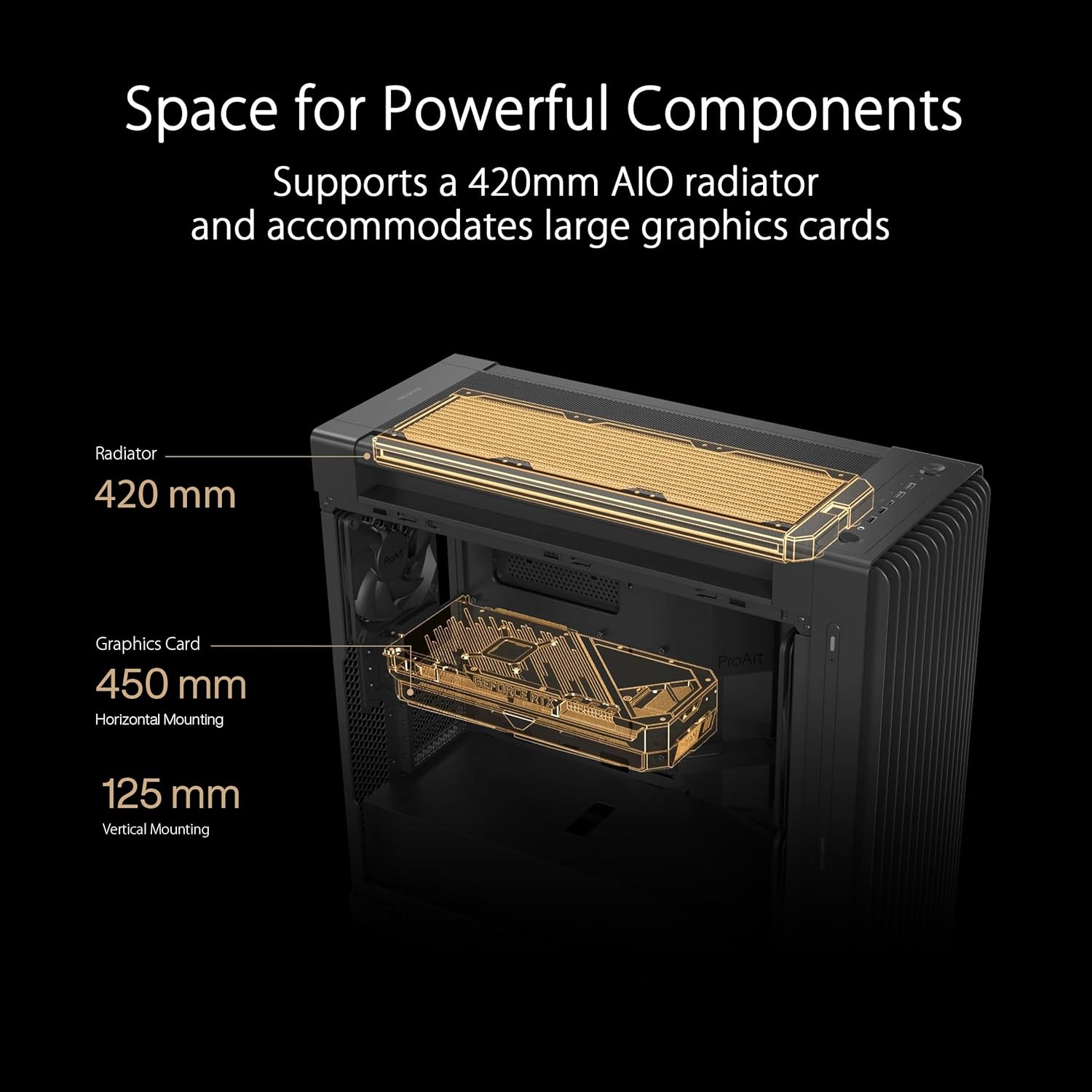 Asus PROART PA602 TG PWM BLACK Case Gaming E-ATX - immagine 3