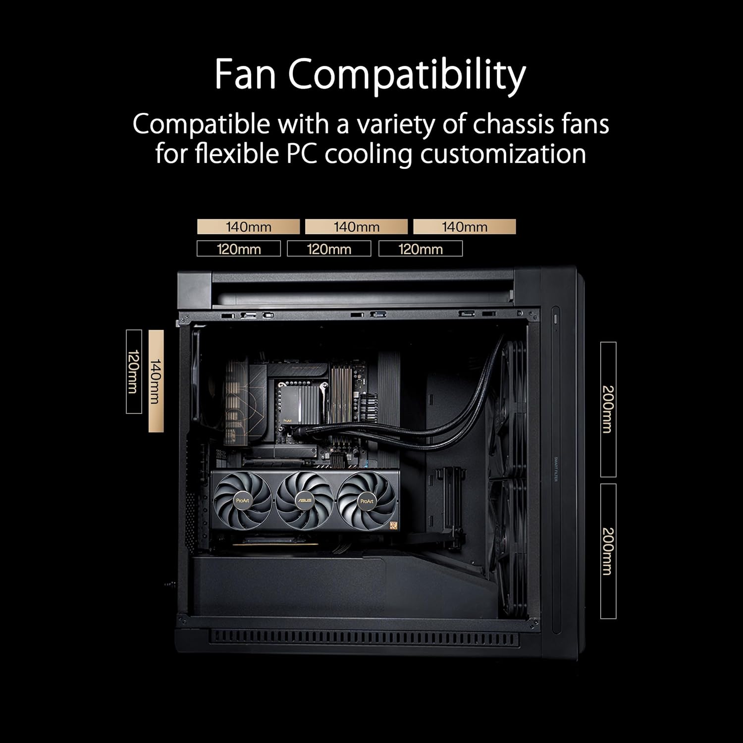 Asus PROART PA602 TG PWM BLACK Case Gaming E-ATX - immagine 4